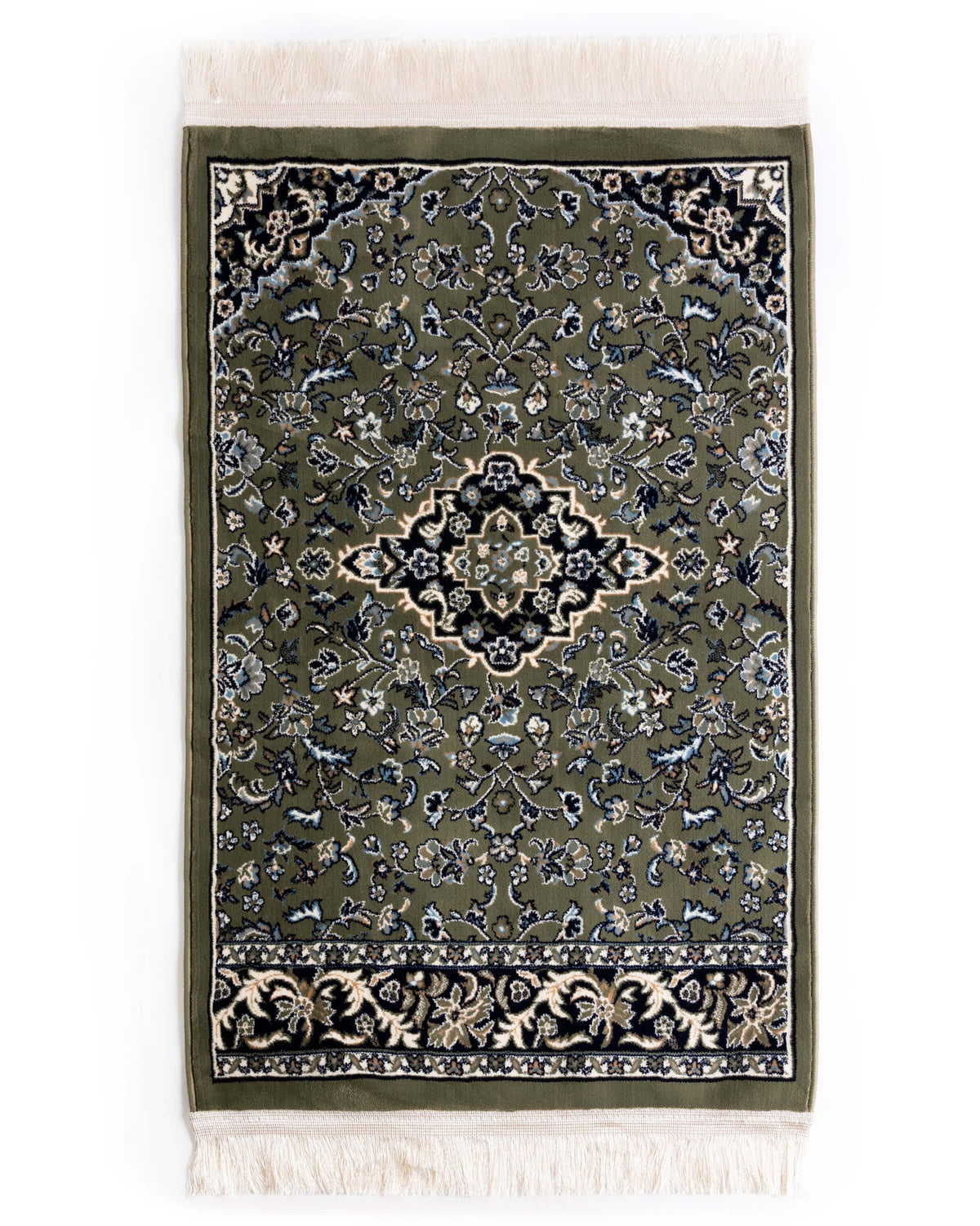 Mada Al Rawdah Premium Prayer Mat – Green | 8mm Thick