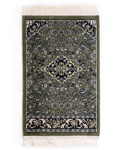 Mada Al Rawdah Premium Prayer Mat – Green | 8mm Thick